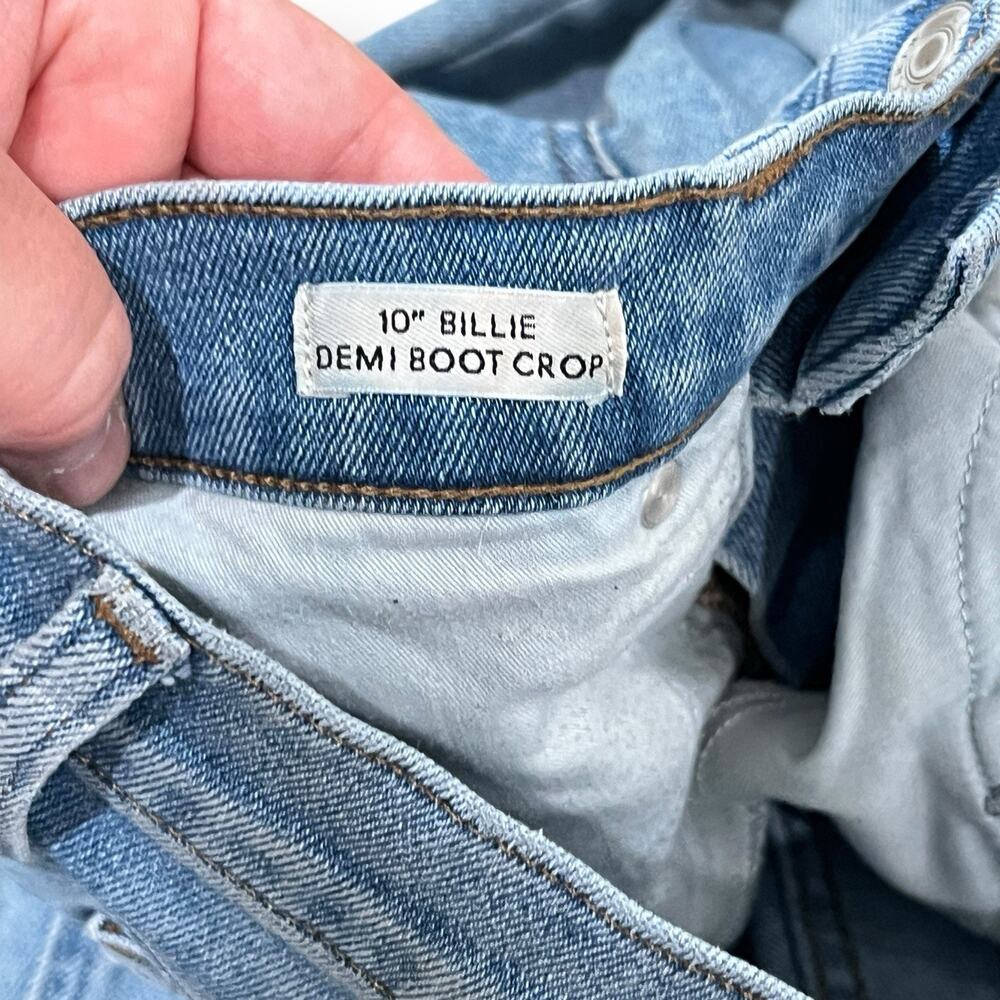 J Crew Denim Women’s 26 Billie 10” Demi Boot Crop Jeans Mid Rise Button Fly - Picture 6 of 14